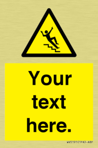 Custom Slippery Stairs Sign